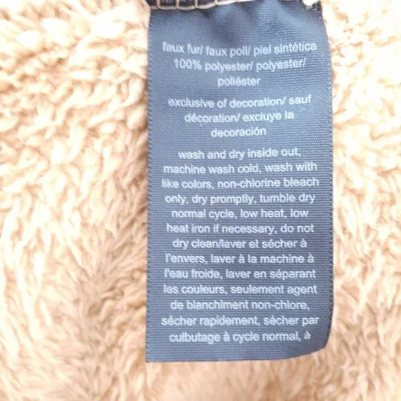 Tommy Hilfiger Womens Teddy Vest L Tan Full Zip 223A - Picture 4 of 4